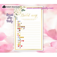 Ivory roses Bridal Shower Emoji Pictionary game,(123) Ivory roses Bridal Shower Emoji Pictionary game,(123)